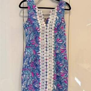 Lilly Pulitzer Blue and Pink Patterned Dress 👗 SO CUTE 💙💓🩵💞